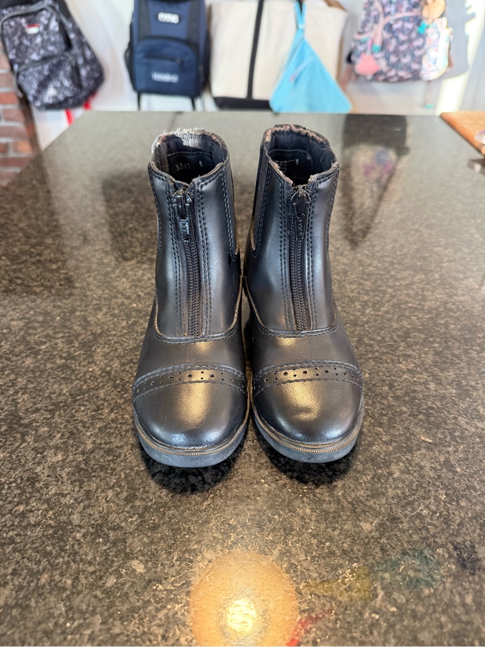 Girls' Black Horseback Riding Boots